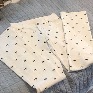 White Lily Pulitzer whale jeans